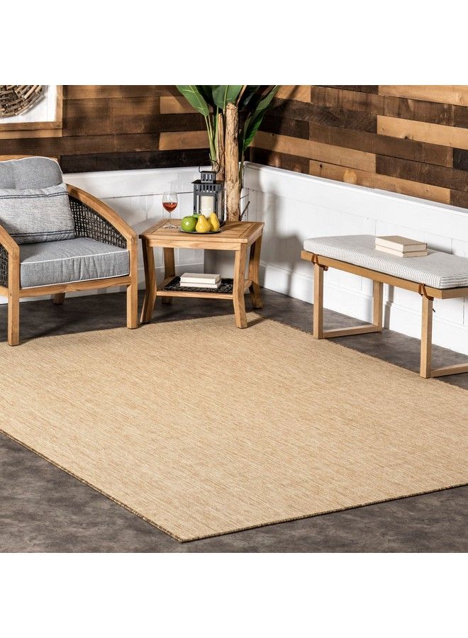 nuLOOM سجادة ناكيا الانتقالية للاستخدام الداخلي والخارجي مقاس 2 × 3 قدم، لون طبيعي - Image 2
