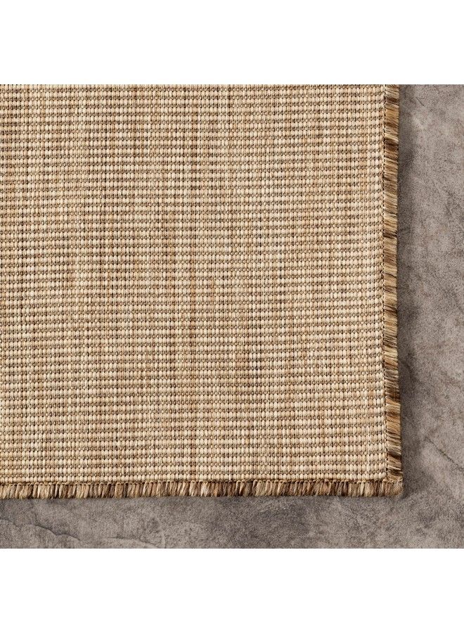 nuLOOM سجادة ناكيا الانتقالية للاستخدام الداخلي والخارجي مقاس 2 × 3 قدم، لون طبيعي - Image 4