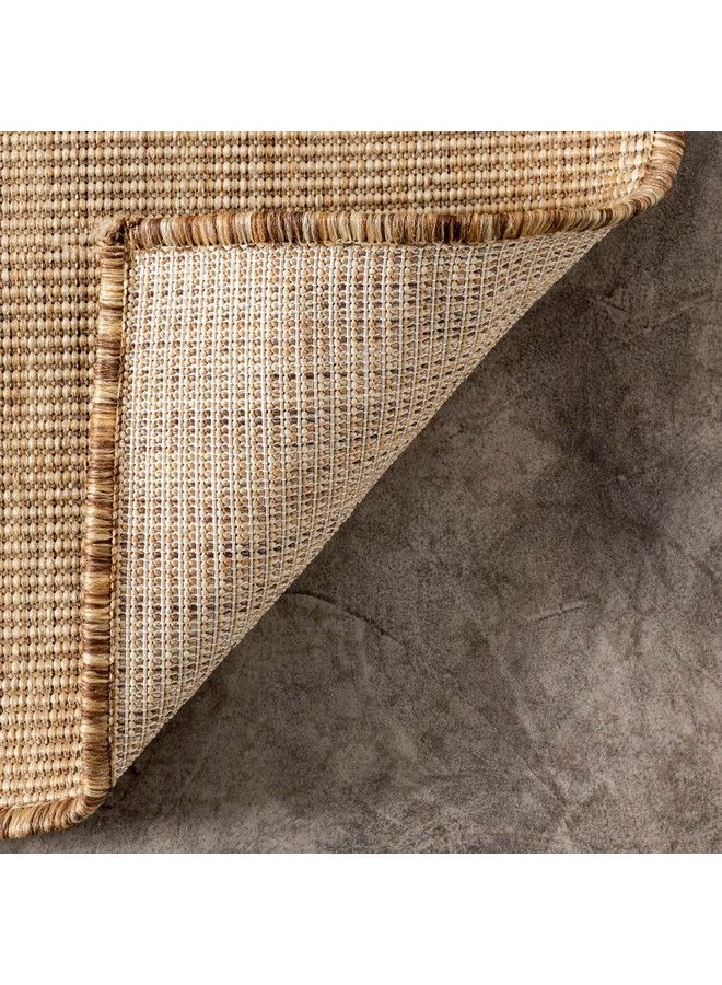 nuLOOM سجادة ناكيا الانتقالية للاستخدام الداخلي والخارجي مقاس 2 × 3 قدم، لون طبيعي - Image 5