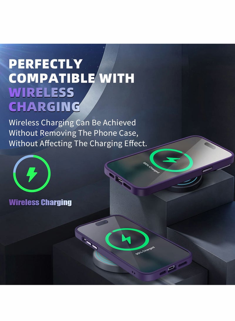 SOLARAE Compatible with iPhone 14 Pro Max 6.7" Case Design, Military Grade Drop Protection, Skin-Friendly PC Back, Premium Camera Protection Ring, Scratch and Fingerprint Resistant (Dark Purple) - Image 3