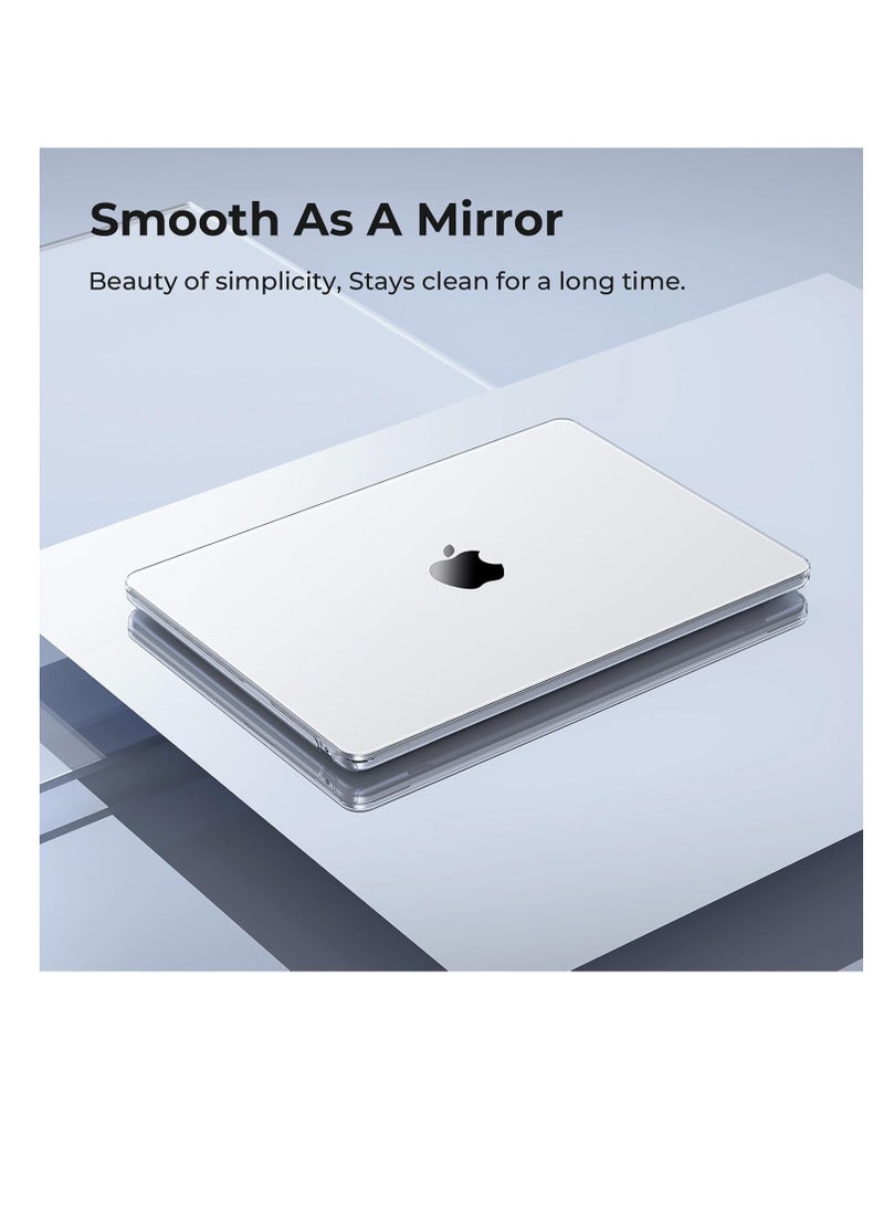 حافظة متوافقة مع جهاز MacBook Air الجديد مقاس 15 بوصة M3 A3114 M2 A2941 مع شاشة عرض شبكية العين السائلة ومعرف اللمس إصدار 2024 2023، غطاء حماية من البلاستيك الصلب الشفاف - Image 2