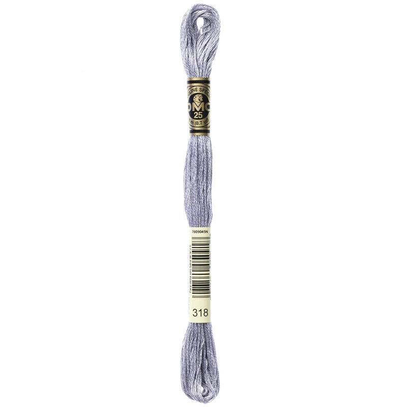 DMC 117318 Mouline Stranded Cotton Six Strand Embroidery Floss Thread Light Steel Gray 87Yard