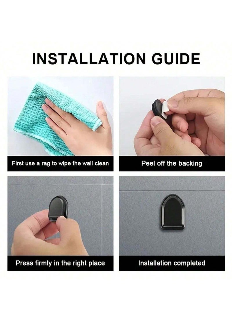 Multi-Purpose Car and Office Holder Clip – Strong Adhesive Hook Holds Up to 2 KG, Stylish Interior Accessory, Set of 4 Pieces - Image 5