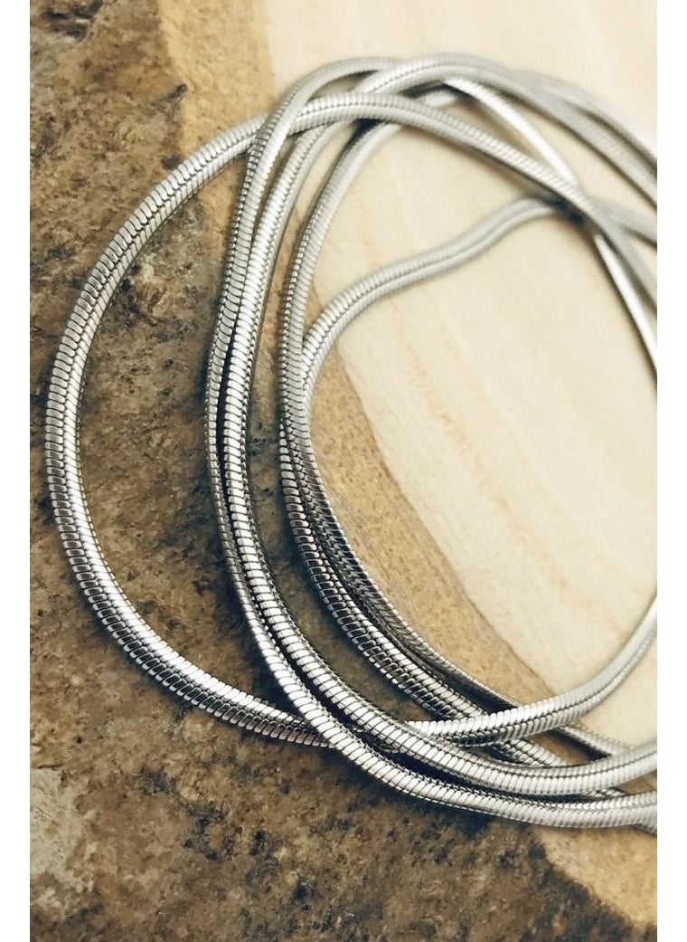 Takı Dükkanı Flat Model Snake Snake Necklace Men's Steel Necklace Chain eck03  - Image 5