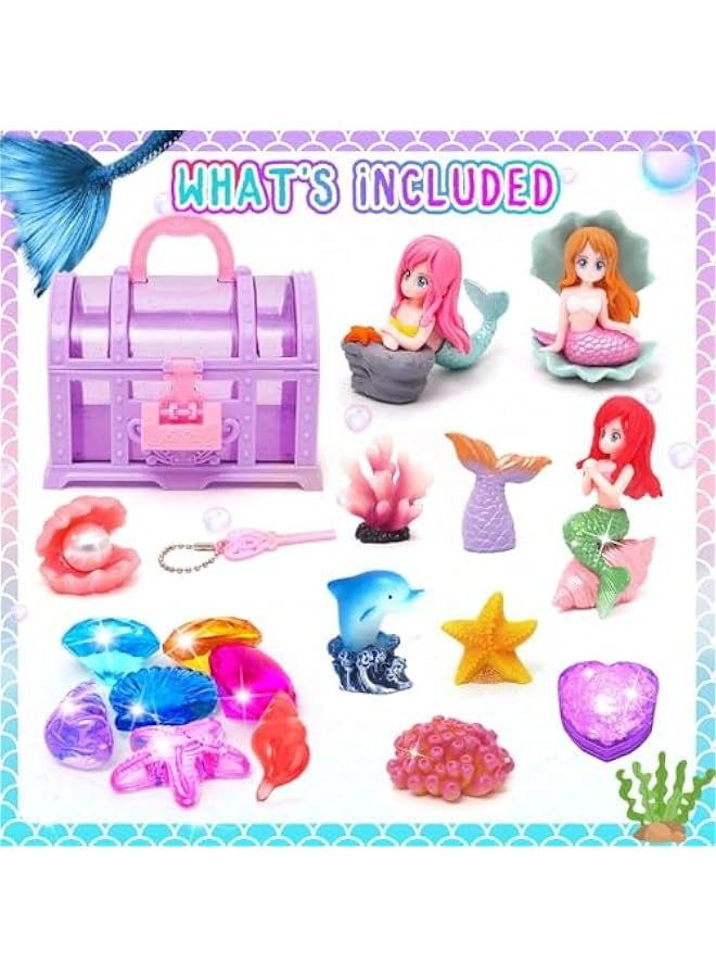DURKU Kids' Summer Fun Diving Gem Pool Toys Set with Storage Box - Swim Games, Sinking Underwater Dive Gifts: Mermaid Toys, Gems Included! - Image 2