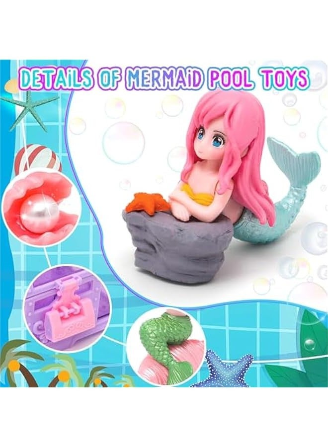 DURKU Kids' Summer Fun Diving Gem Pool Toys Set with Storage Box - Swim Games, Sinking Underwater Dive Gifts: Mermaid Toys, Gems Included! - Image 5