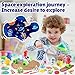 PLAY Color Dough Sets for Kids Space Planets Theme Sensory Dough Tool Set for Kids Ages 48 with 20 Pcs Accessories Astronaut Robot and Alien Space Sensory Kit Gift Toys for Boys Girls - Image 4