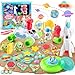 PLAY Color Dough Sets for Kids Space Planets Theme Sensory Dough Tool Set for Kids Ages 48 with 20 Pcs Accessories Astronaut Robot and Alien Space Sensory Kit Gift Toys for Boys Girls - Image 2