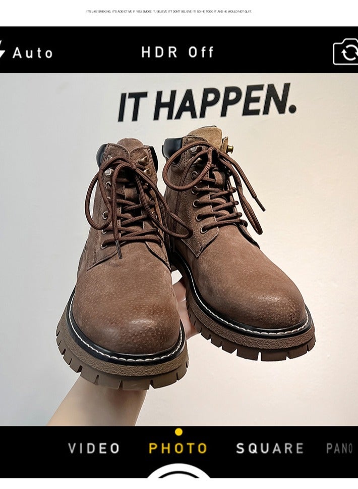 Warrior Fashionable Thick Soled Short Boots  - Image 5