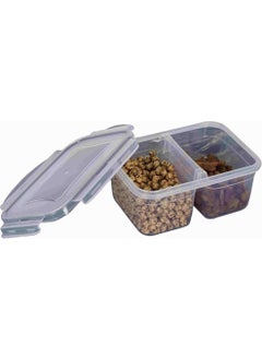 Viyalente 2 Compartment Multi-Purpose Food Storage Container, LC-524 Nutrition Container EY0970  - Image 2