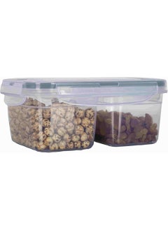 Viyalente 2 Compartment Multi-Purpose Food Storage Container, LC-524 Nutrition Container EY0970  - Image 4