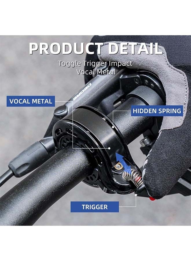 Rockbros ROCKBROS Bike Bell, Hidden Bicycle Bell with Clear& Long Sound, Durable MTB Bell for 22.2/25.4/31.8 mm Standard Handlebar Size, More Than 100DB, Bike Horn for Adults or Kids Bike  - Image 5