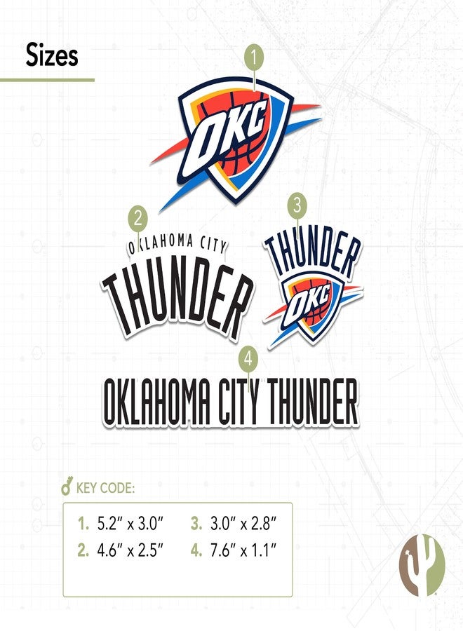Desert Cactus Oklahoma City Thunder OKC NBA Officially Licensed Sticker Vinyl Decal Laptop Water Bottle Car Scrapbook (Type 2) - Image 3