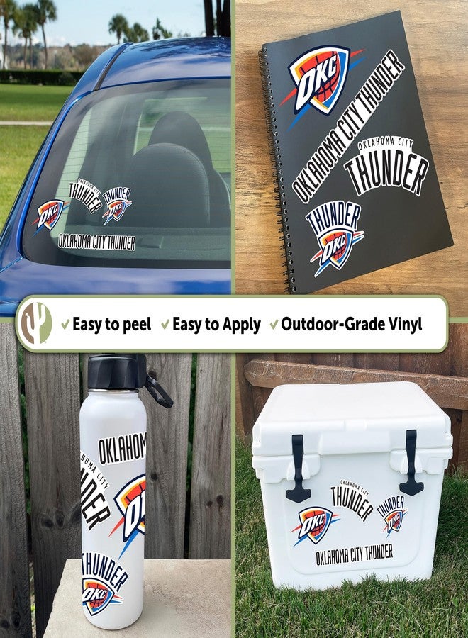 Desert Cactus Oklahoma City Thunder OKC NBA Officially Licensed Sticker Vinyl Decal Laptop Water Bottle Car Scrapbook (Type 2) - Image 2