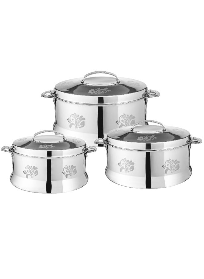 Esteelo Luxury Stainless Steel Food Container Set ✨ 3 Pieces (3L – 4L – 6L) | Elegant Laser Engraving 🥘 - Image 4