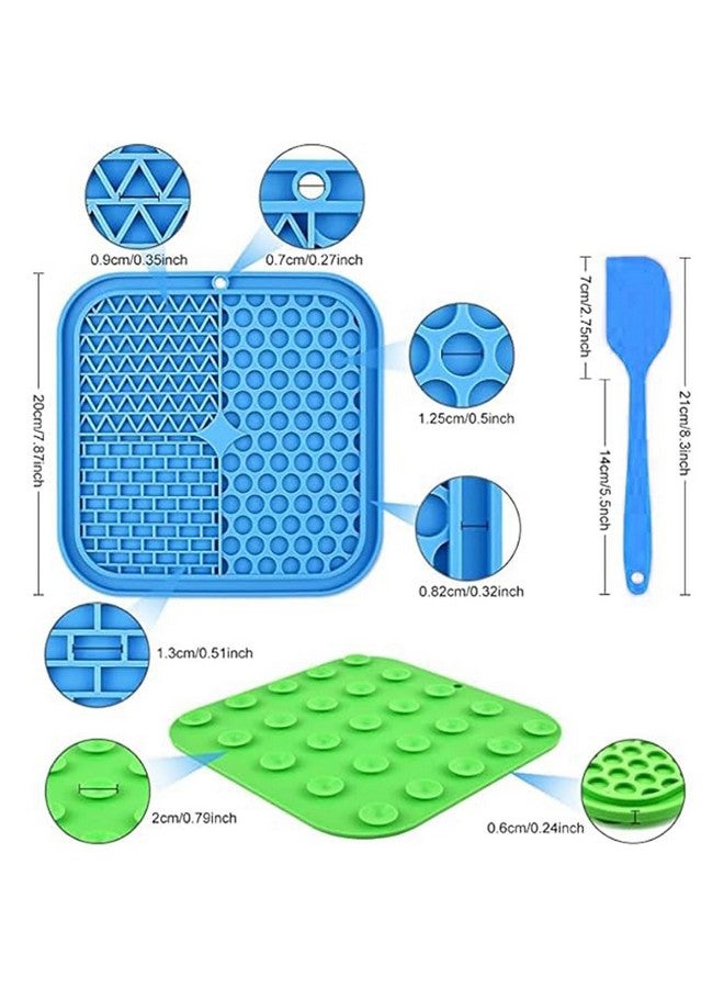 إيميلي بيتس حصيرة لعق للكلاب، قطعتان من حصيرة لعق الكلاب البطيئة التغذية، وسادة لعق من السيليكون مع أكواب شفط لتخفيف قلق الكلاب وتقليل الملل - مثالية للوجبات الخفيفة أو الزبادي أو زبدة الفول السوداني خالية من مادة البيسفينول أ - Image 2