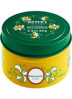 Mrs. Meyer's Clean Day MRS. MEYER'S CLEAN DAY Soy Tin Candle, 12 Hour Burn Time, Made with Soy Wax and Essential Oils, Honeysuckle, 2.9 oz 