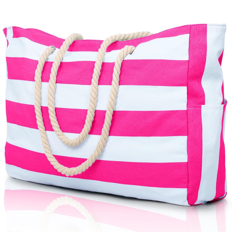 Becokan Beach Bags for Women Large Waterproof Beach Tote Bag Zipper Beach Bags Waterproof Sandproof Swim Pool Bag Large Tote - Image 1