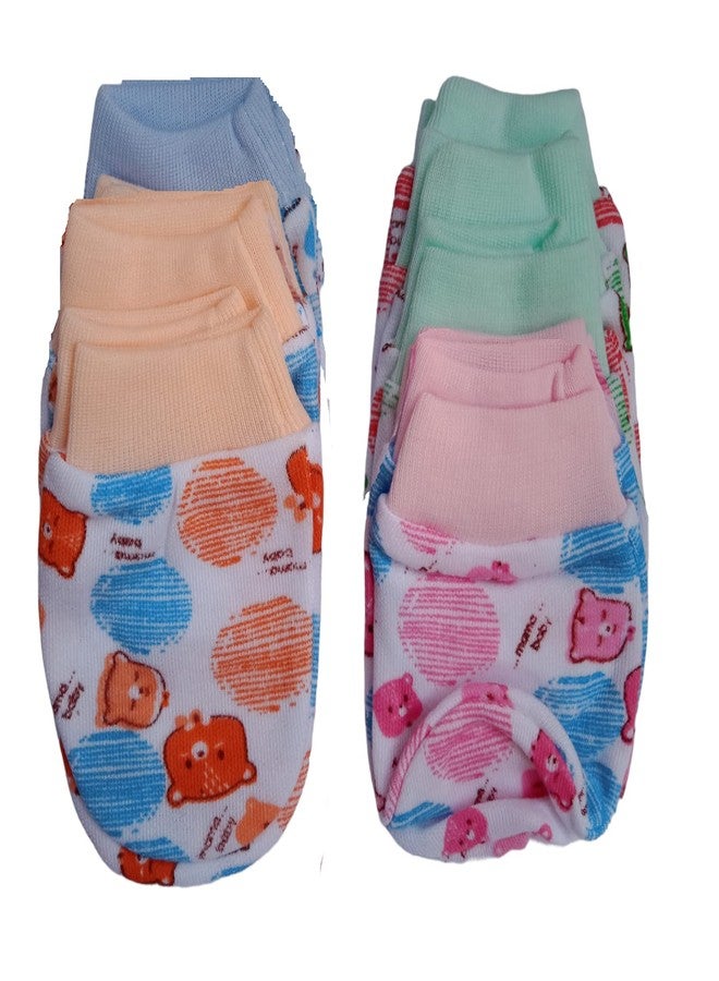 Lappu Baby Cotton Mittens Set For Newborn Babies | Baby Hand Gloves 6-12 Months | Baby Mitten 6-12 Months | Baby Muthi (0-12 Moths Multicolor- Pack Of 6) - Image 1