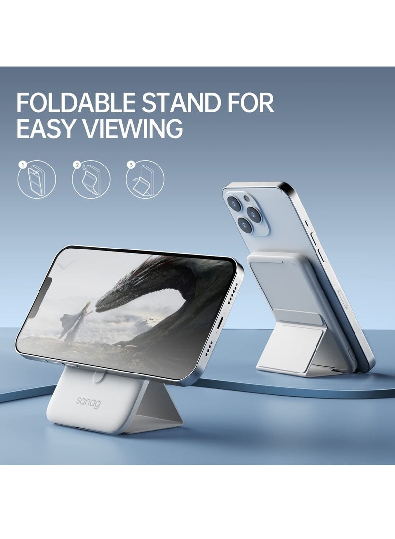 ساناج بنك طاقة مغناطيسي سريع الشحن بتصميم مشبك خلفي لهواتف أبل آيفون 12 و13 و14 - Image 4