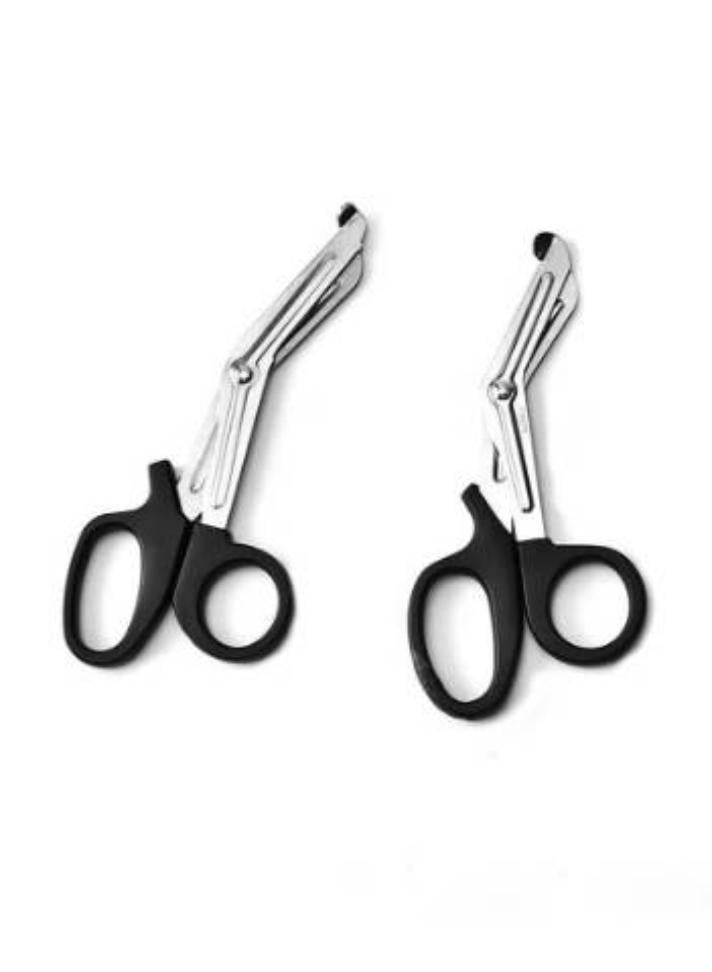 مقصات ضمادات ومقصات صدمات طبية، عبوة مكونة من قطعتين، مقص تمريض مقاس 7.5 بوصة، شريط أمان للممرضات الجراحيات والإسعافات الأولية الطارئة - Image 1