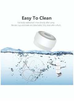 SYOSI MINI Garlic Machine, SYOSI White Electric Garlic and Onion Grinder Usb Charging Portable Electric Garlic Masher Food Waterproof Food Processor for Kitchen Mini Food Slicer (White)  - Image 5