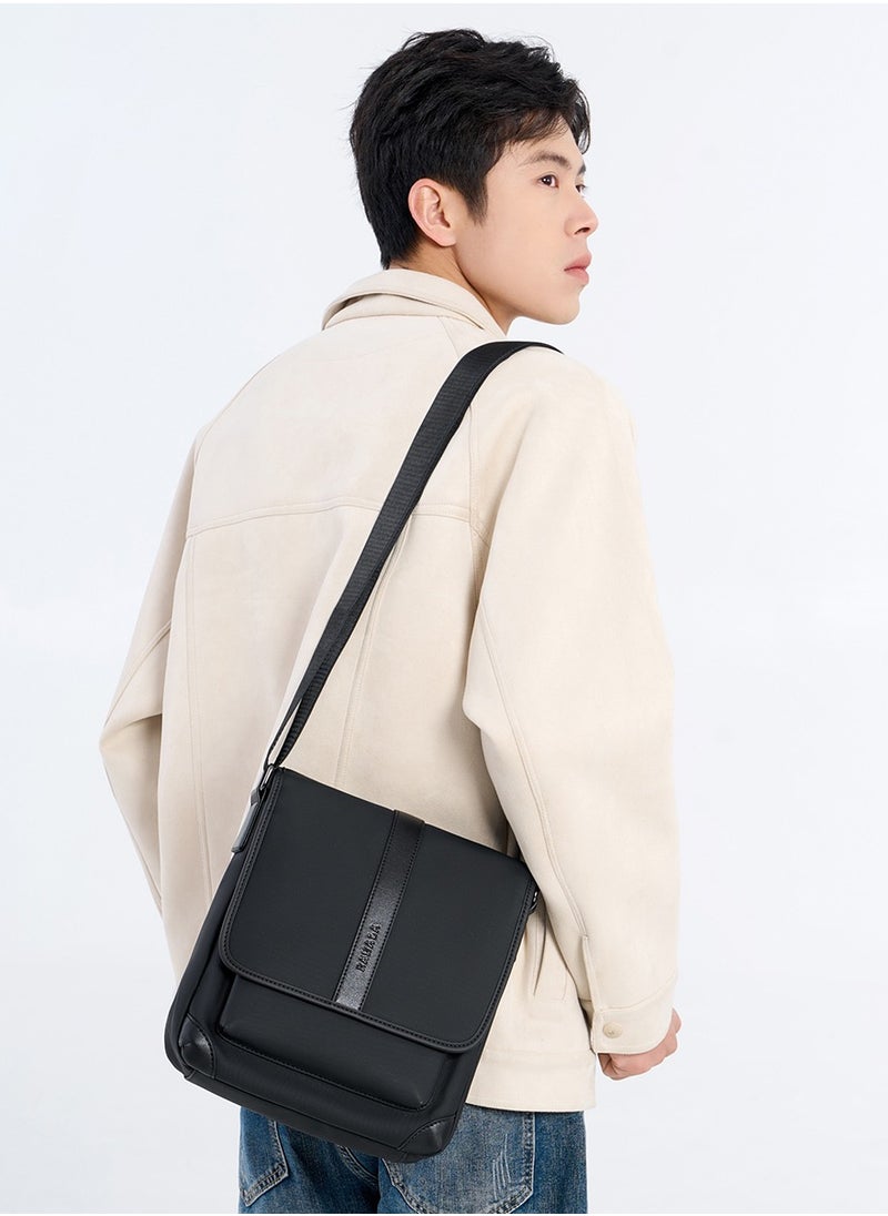 RAHALA - 9287-1 Leather Modern Shoulder Work Travel Everyday Use Organized Stylish Crossbody bag - Black - Image 1