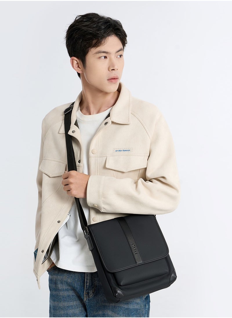 RAHALA - 9287-1 Leather Modern Shoulder Work Travel Everyday Use Organized Stylish Crossbody bag - Black - Image 1