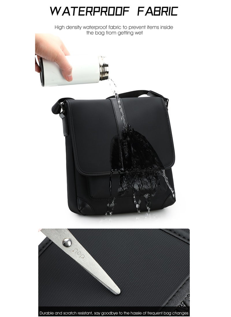 RAHALA - 9287-1 Leather Modern Shoulder Work Travel Everyday Use Organized Stylish Crossbody bag - Black - Image 1