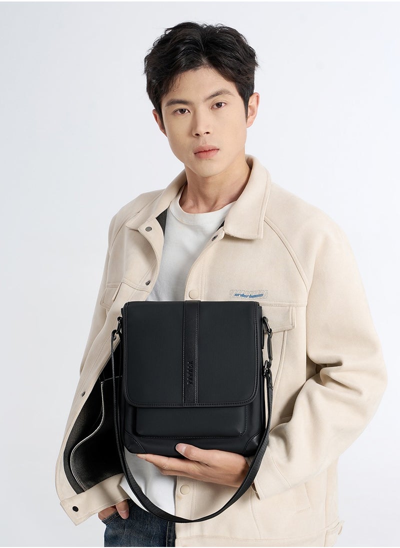 RAHALA - 9287-1 Leather Modern Shoulder Work Travel Everyday Use Organized Stylish Crossbody bag - Black - Image 1