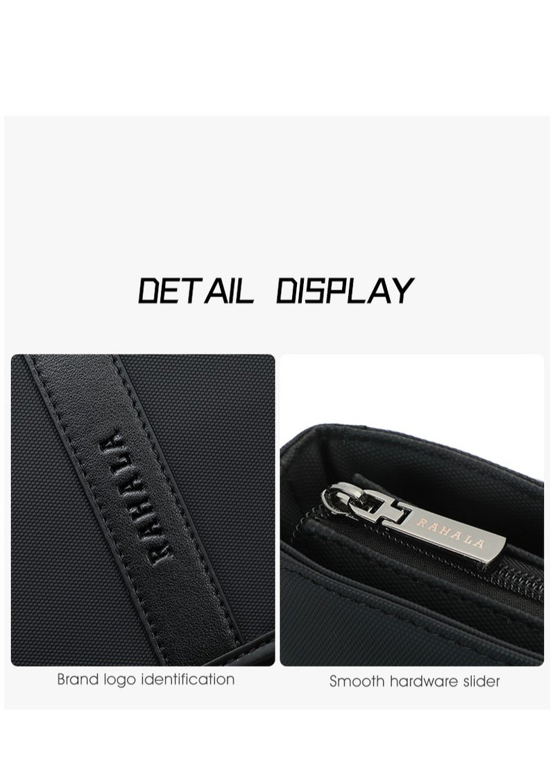 RAHALA - 9287-1 Leather Modern Shoulder Work Travel Everyday Use Organized Stylish Crossbody bag - Black - Image 1