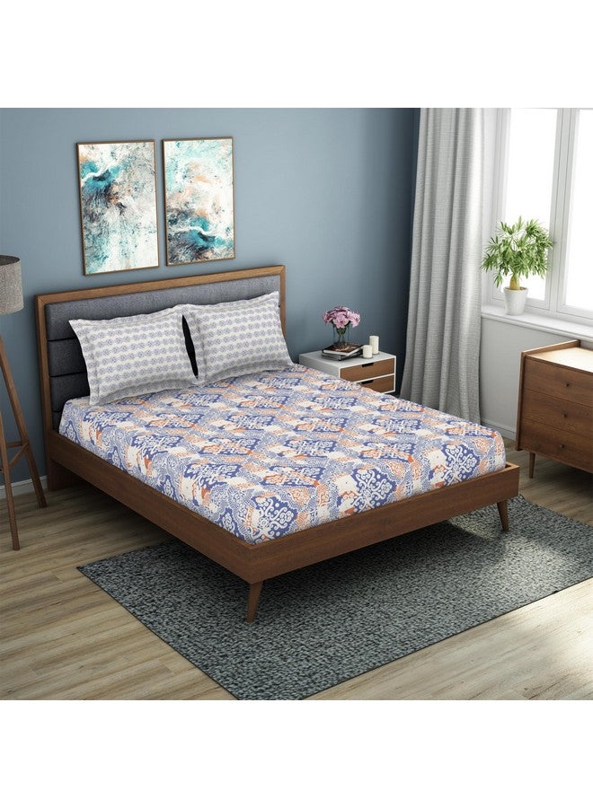 Welspun 200 TC Polycotton Bedsheet for Double Bed with 2 Pillow Cover | Super Soft Queen Size bedsheet for Diwali Gifting (Gift Box Packaging) | (90 X 100 Inch) - Ornate Violet - Image 3