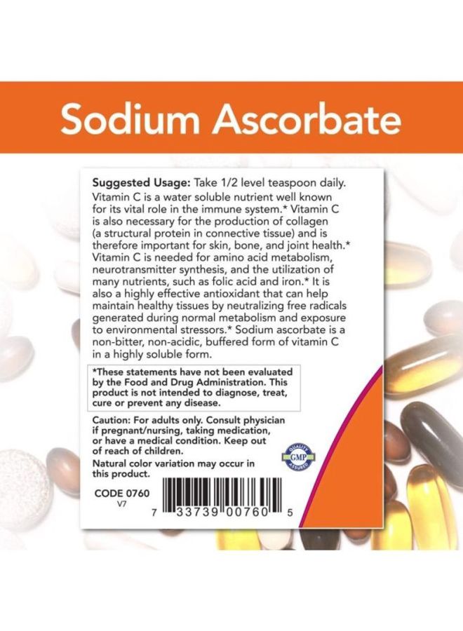 Now Foods Pure Buffered Sodium Ascorbate Powder - Image 3