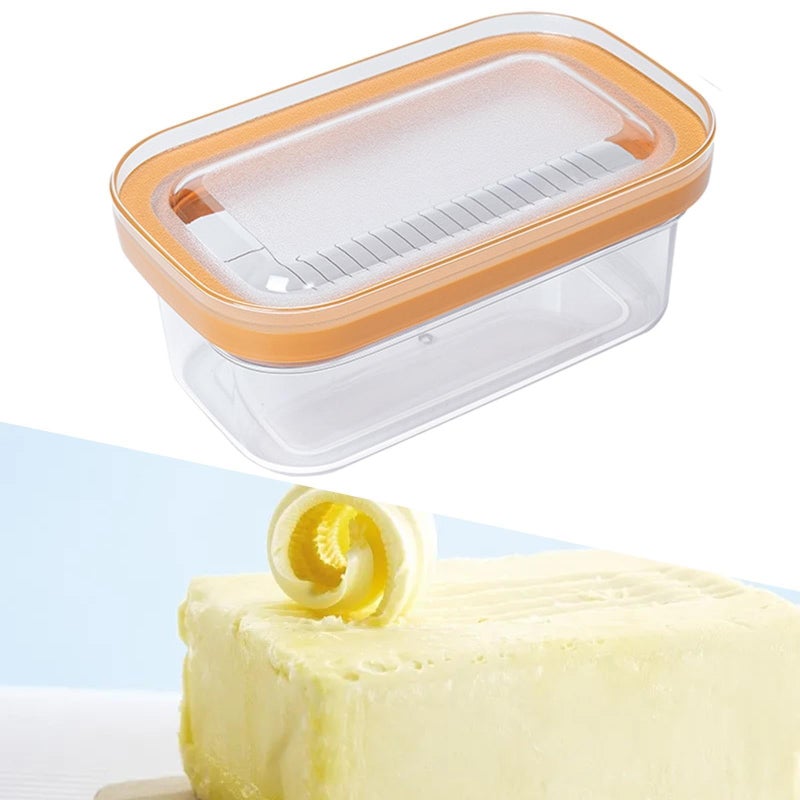 Sevia Butter Cutting Storage Box, 2 in 1 Butter Dish Butter Slicer Cutter with Sealed Lid Butter Keeper Cheese Container - Image 1