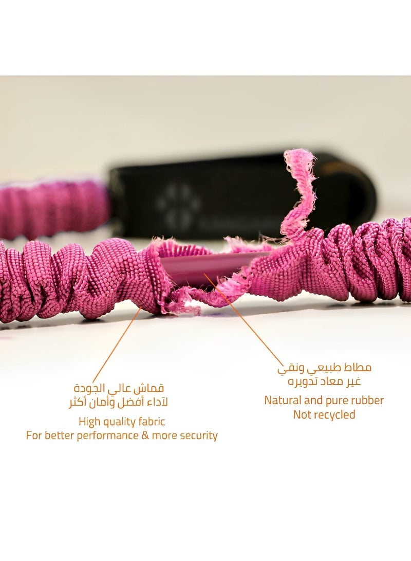 كانجرو مجموعة حبال المقاومة مفرد ثلاث الوان و مستويات مقاومة من المطاط النقي ومغلف بقماش البوليستر - Image 2