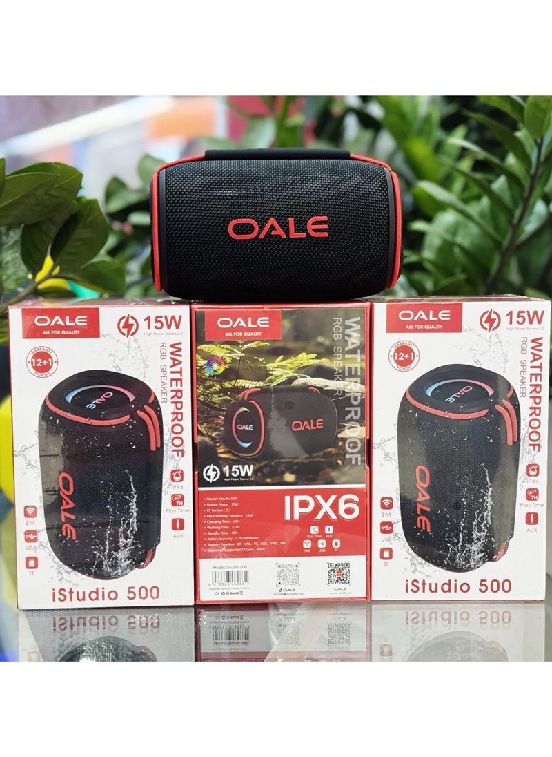 OALE - iStudio 500 Wireless Speaker Portable RGB Music Sound Box 15W Stereo High Power 2.0 - Image 1