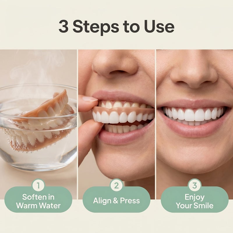 1 Box Natural Veneers for Missing Teeth Easy Wear Boost Confidence - Image 1