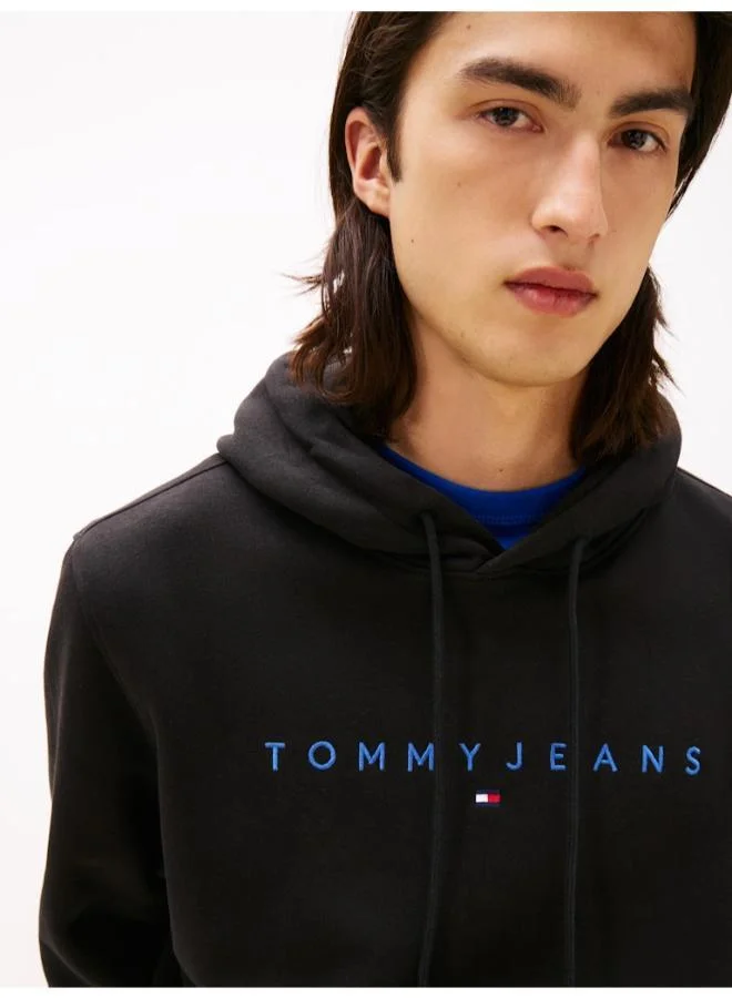 Linear Logo Embroidery Fleece Hoody