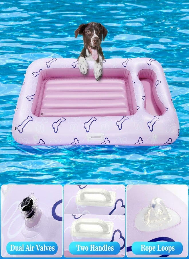 HeySplash Dog Floats for Pool, Inflatable Pool Floats for Small, Medium and Large Dogs, Pet Pool Float Built-in Area for Snacks and Toys, Dog Float for Outdoor Lake Pool Pet Water Park, Travel, Pink - Image 5