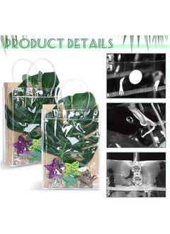 MileMelo 6 Pieces Clear PVC Gift Bags With Handles,Transparent Gift Wrap Bags, Clear Bags For Gifts, Transparent Tote Bag, Bulk Gift Bags, Reusable Gift Bags For Birthdays, Weddings, Parties 28x20x10cm  - Image 3