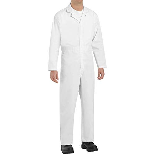 Red Kap Men's Twill Action Back Coverall, White, Small - Image 1