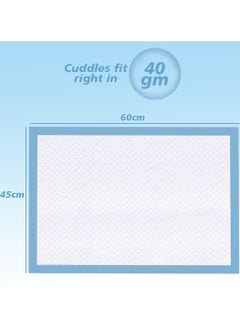 Cute 'n' Cuddle Disposable Changing pads (Pack Of 30) for Baby 60 cm X 45 cm Soft Ultra Absorbent Waterproof Diaper Mess-Free Changing Mat Liners Baby Changing Mat Cover Bed Pads  - Image 2