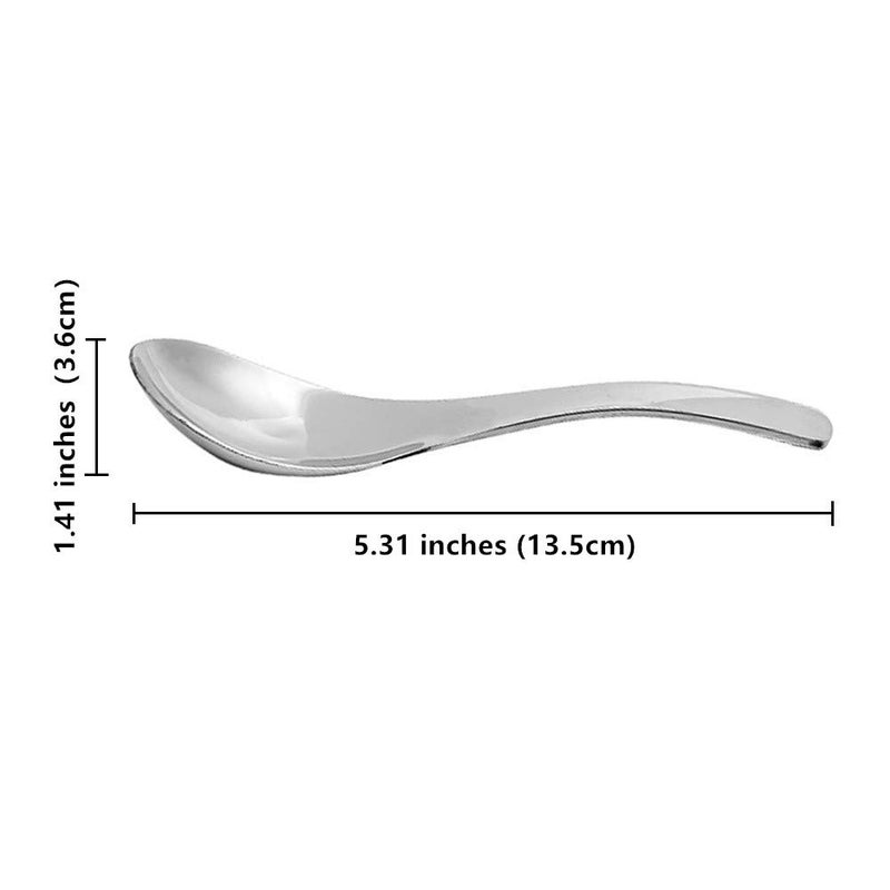 Ercrysto Stainless Steel Spoon Soup Spoon Coffee Spoon Desert Spoon Etc. Light Weight And Small Size Especially Suitable For Toddlers Children Espresso Etc. Set Of 4 - Image 2