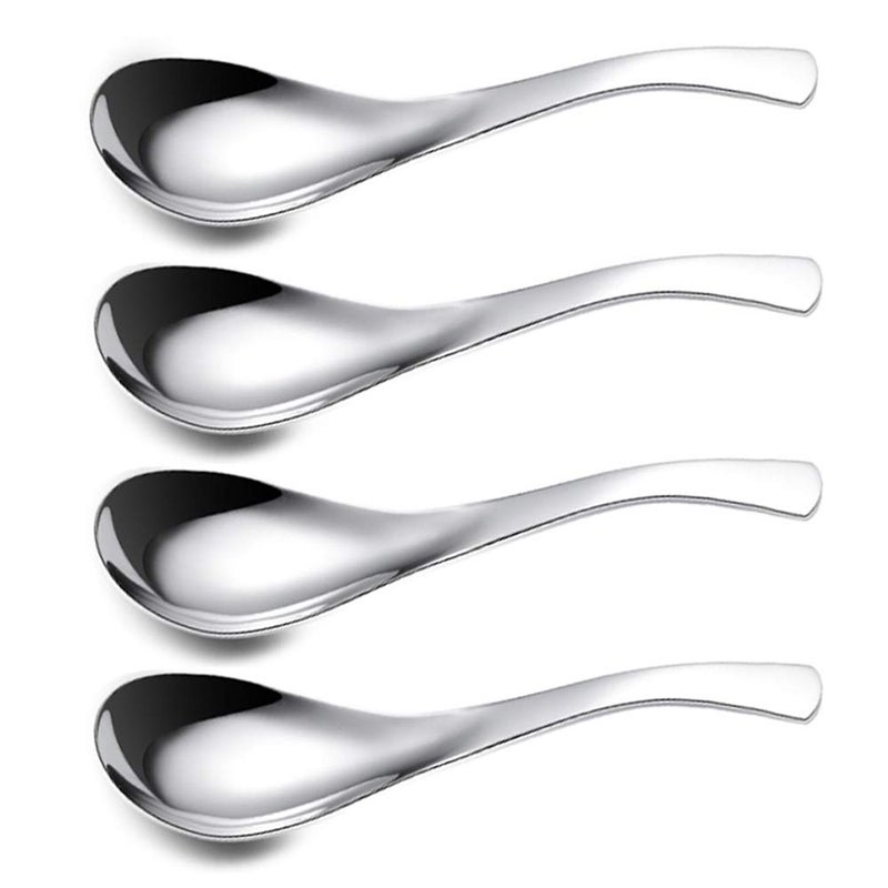 Ercrysto Stainless Steel Spoon Soup Spoon Coffee Spoon Desert Spoon Etc. Light Weight And Small Size Especially Suitable For Toddlers Children Espresso Etc. Set Of 4 - Image 1