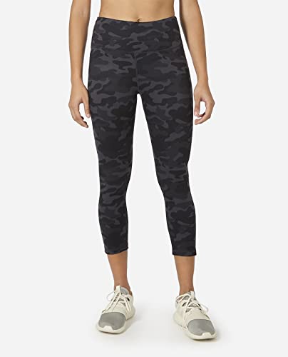 Danskin Womens All Over Printed Capri Leggings, Black Camo Print, X-Large US - Image 3