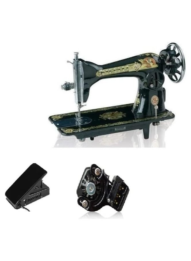 سينجر ماكينة خياطة منزلية من المادة: حديد، بلد التصنيع: الهند، اللون: أسود 8 قطع - Image 2
