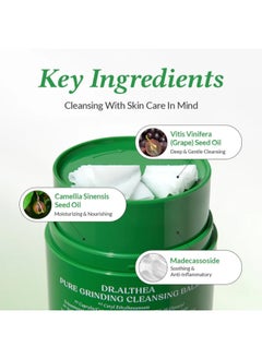Dr.althea Pure Grinding Cleansing Balm Hygenic One-Step Makeup Remover with Madecassoside Non-Greasy Sorbet Texture Gentle, Soothing for All Skin Types Korean Vegan Skincare 1.69 Fl Oz  - Image 3