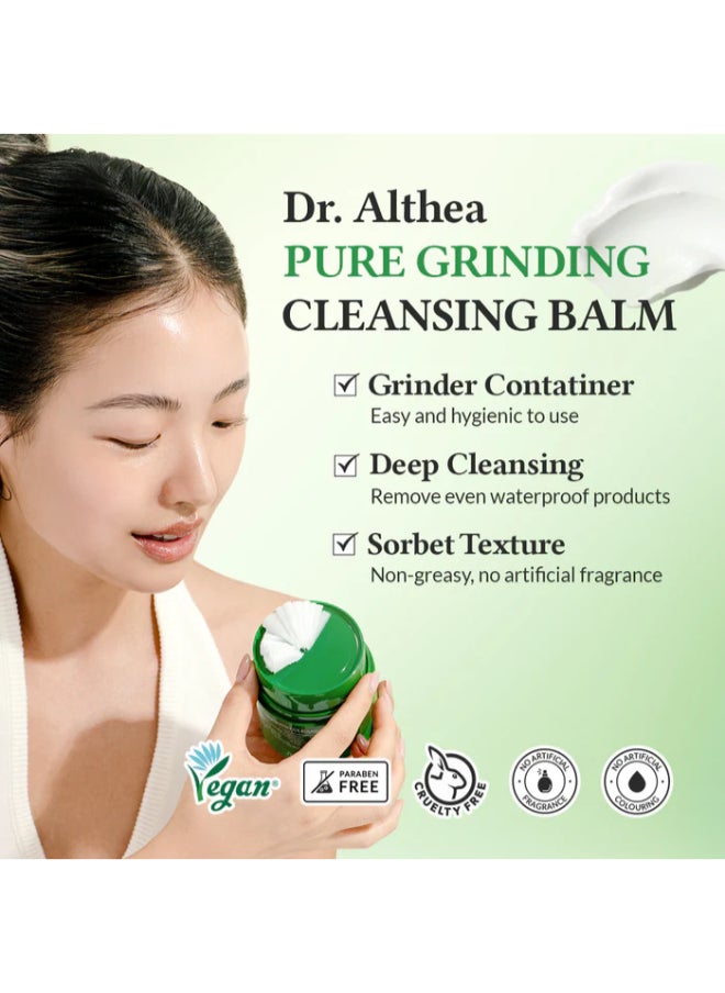 Dr.althea Pure Grinding Cleansing Balm Hygenic One-Step Makeup Remover with Madecassoside Non-Greasy Sorbet Texture Gentle, Soothing for All Skin Types Korean Vegan Skincare 1.69 Fl Oz  - Image 2