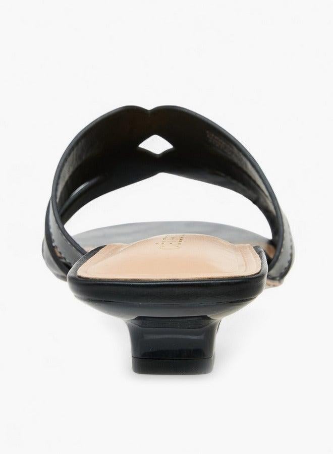 سيليست صنادل نسائية بكعب قطة وحزام مقصوص سهل الارتداء - Image 5