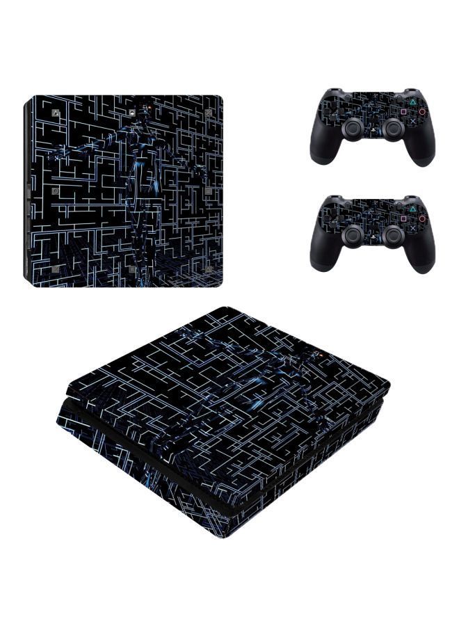 NIBEMINENT 4-Piece Printed Console And Controller Sticker For PlayStation 4 Slim  - Image 1